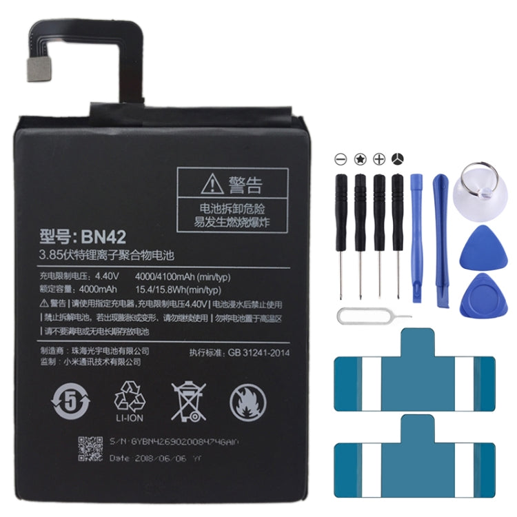 BN42 4000mAh Lithium Polymer Battery for Xiaomi Redmi 4, For Xiaomi Redmi 4 BN42 4000mAh Lithium Polymer Battery for Xiaomi Redmi 4, For Xiaomi Redmi 4